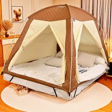 면 누빔 외풍 방풍 바람막이 오렌지 난방텐트 90x190(높이120), M. Mocha Brown 12 인 20012