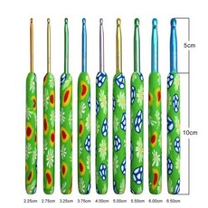 Rooen 크로셰 후크 세트 빅 사이즈 소프트 핸들 원사 직조 양모 기계 뜨개질 바늘 액세서리 14 개 호환, 1개