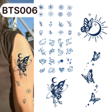 부띠끄38 미니 반영구 타투스티커 헤나 세트, 1개, BTS006