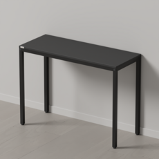 [다가구] 프래그마 400 사이드테이블 아일랜드 간이보조 틈새 책상 100/120/140/150/160/180, 블랙+블랙(상판)+블랙(프레임)