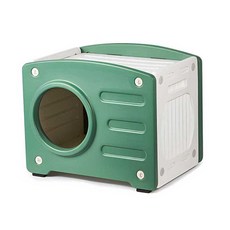 길고양이 집 길냥이 겨울집 방수 플라스틱 조립식 실외, 1개, A형 핑크 + 스크래쳐보드