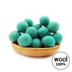 아트위브 DIY 2cm 울 칼라 양모볼 펠트 공예 양모공 폼폼이 만들기 재료, 10개, 28. 형광그린 (2cm)
