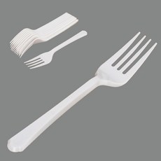 DN 다회용 포크 10P 캠핑 플라스틱 야외 백색 위생, 1개