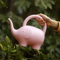 桃園熱銷 兒童卡通澆水壺 手提動物造型大象恐龍獨角獸灑水壺澆花壺兒童玩具, 大耳朵粉1.5升, 1個