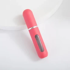 6 색 마카롱 바닥 충전 향수 디스펜서 병 샘플 5ML 자체 충전 미니 여행 빈 용기 스프레이 도구, 06 Macaron Red