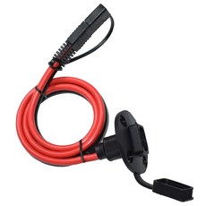 SAE 소켓 측벽 포트 비바람에 견디는 범용 커넥터 10AWG 60cm 30A 오토바이 태양열 발전기 배터리용 케이블, 1개