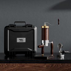 阿萊蔓氣動咖啡機 小型家用手動壓意式濃縮戶外便攜手搖炮, 手搖炮不插電款+便攜箱