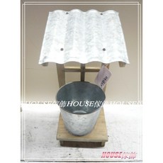 House傢飾 屋型造型壁掛花器，南法田園鄉村風格工業風設計，可掛可立兩用, 1個