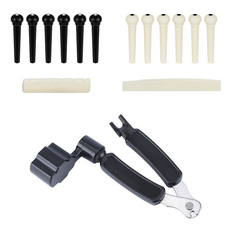 BGM 통기타 브릿지핀 새들 너트 기타줄감개 세트, 1개