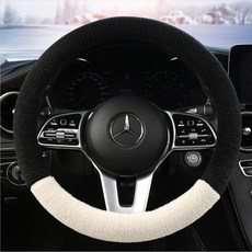 auto pangpang Sweety 冬季方向盤套, 黑色