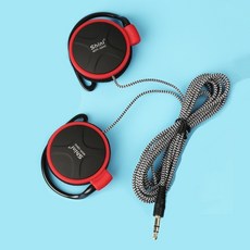 런닝머신 오픈에어 유선 이어폰 헤드폰 AUX타입 귀걸이형 가벼운 스파크제로 2m 선이 긴 이어폰 스펀지 스폰지 전기리스 달리기 런닝 러너 헬스장 피트니스 다이어트 MDR-Q940, 레드