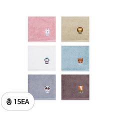 송월타월 리틀포레스트 고리수건 6종 세트, 15세트