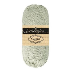 Scheepjes Catona Shine 50g (105-G) 브라이덜 화이트 골드 메탈릭 실, Grijs