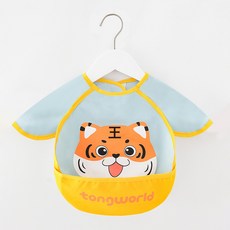tongworld 兒童防水圍兜, 1個, T老虎飯兜:均碼【建議1-4歲】