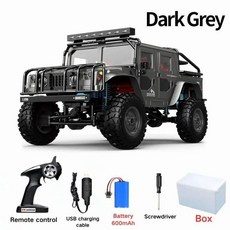 오프로드 몬스터 4WD 산악 RC카 무선 4륜 대형 4wd 원격 입문용 rc카 선물, 그레이_600mAh 배터리