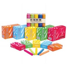 自強牌 特級彩色粉筆 50大盒裝, 混色(請備註顏色及盒數)共50盒一箱, 1個