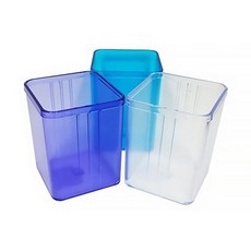 다산 펜꽂이 NO.352 투명 연필꽂이, 파랑:1, 색상