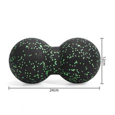 림샤인 파시아 볼 피넛 승모근마사지스틱 마사지 발바닥 경락 고밀도 레이즈드 요가 리프팅 티슈 및 나무괄사, 땅콩 볼 12x24cm 블랙그린