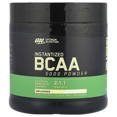 옵티멈뉴트리션 인스턴트 BCAA 5000 파우더 무맛 345g, 344g, 1개