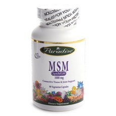 Paradise Herbs MSM素食膠囊 1000mg, 1個, 90 件