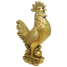 【168開運坊】銅公雞擺件，化解蜈蚣煞，開光擇日，守護居家平安, 金色, 1個