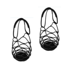 실리콘 와인 캐리어 가방 쇼핑백 파우치 세트, 블랙, 2개