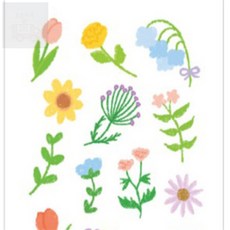 호호마켓 파스텔 꽃 타투스티커 판박이