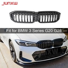 BMW 신형 3시리즈 G20 G28 2023 프론트 그릴 프레임 안개등 에어벤트 트림 커버 호환, gloss 블랙