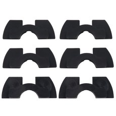 6Pc 전면 포크 댐핑 고무 패드 진동 댐퍼 전동 스쿠터 액세서리, Black