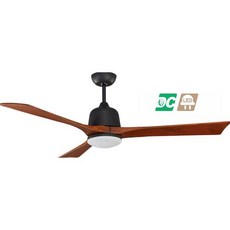 （修一）穩帝士吊扇60吋 DC 直流變頻 吊扇燈 { 柚木黑 } LED 16W 遙控 台灣製造, 黃光