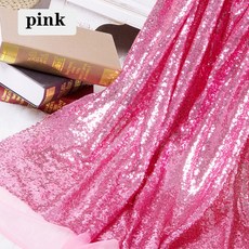 스팽글 웨딩 실버 130x50cm 의상 무대 골드 DIY 로즈 파티 원단 너비 반짝이 장식 원단, pink, 1개