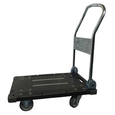 LYR 5吋輪剎車款手推車 耐重300kg 塑鋼摺疊搬運車 送貨物流台車, 2活2固｜300kg｜無防撞｜5" 輪子, 1個