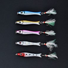 해동 지깅 자바 혼 크리스탈 틴셀 메탈지그 14g 루어낚시, 핑크