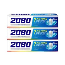 2080 컴플리트액션 쿨민트향 치약, 120g, 3개