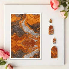 꽃대리석 패턴 폴리머 클레이 수채화 전사지 조각 인쇄 모델링 종이 세라믹 공예 도자기 만들기 도구, 01 MT727