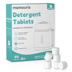 60PCS 세제 세정 비누 정제: 맘코지 브레자 그로운시 파파블릭 병 세척기 - 모든 브랜드의 젖병 세척기와