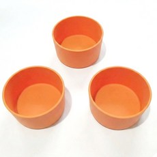 텀블러 바닥 실리콘 보호대, 3개, 9cm 오렌지