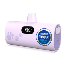 티앤알 삼성배터리셀 도킹형 국산 보조배터리 5000mAh 22.5W P-5300B, 라벤더, P-5300B(C타입)
