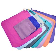 골프 초극세사 스웨드 융타월 속건성 손수건 휴대용 고리타월