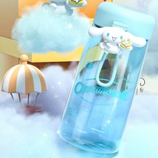 시나모롤 안전한 트라이탄 물통 피규어 스트링 텀블러 350ml, 1개, 블루