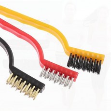 와이어 브러쉬 쇠솔 3개 녹제거 청소 페인트 벗김 철재 손잡이, 1개