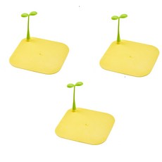 라이프핵 새싹 콩나물 냄새차단 배수구 덮개 3P, 옐로우 3P