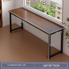 더블 롱형 컴퓨터 책상 학생용 원룸 침실 좁은방 사무용 데스크, 20_단층160cm블랙오크