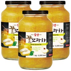 꽃샘 꿀유자차S +꿀모과차 +꿀레몬차 / 1KG x3병 / 3KG, 3개