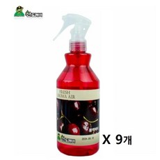 (형제)탈취제 방향제 산도깨비 후레쉬 아로마에어 블랙체리향, 380ml, 9개