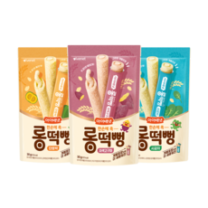 아이배냇 롱떡뻥 3개, 시금치+단호박+자색고구마