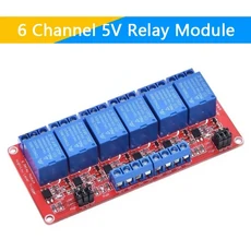 1-10PCS 5V 12V 릴레이 모듈 광커플러 출력 6 8채널 Arduino PLC 자동화 장비용, 03 5PCS, 03 6 Channel 5V
