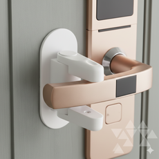 살림물결 무타공 현관문 잠금장치 방문 안전고리 도어락 걸쇠 현관문손잡이 문열림방지 침입방지, 1개, 상세페이지 참조