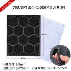 전동 스케이트보드용 강력 접착 방수 미끄럼 방지 사포 충격 흡수 안전한 보드공구 논슬립, C. 육각형 스펀지 사포1장+면