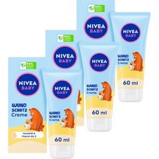 NIVEA 니베아 베이비 운트슈츠 크림 기저귀케어 60ml x3개 저자극 보습 진정 아기피부 보호